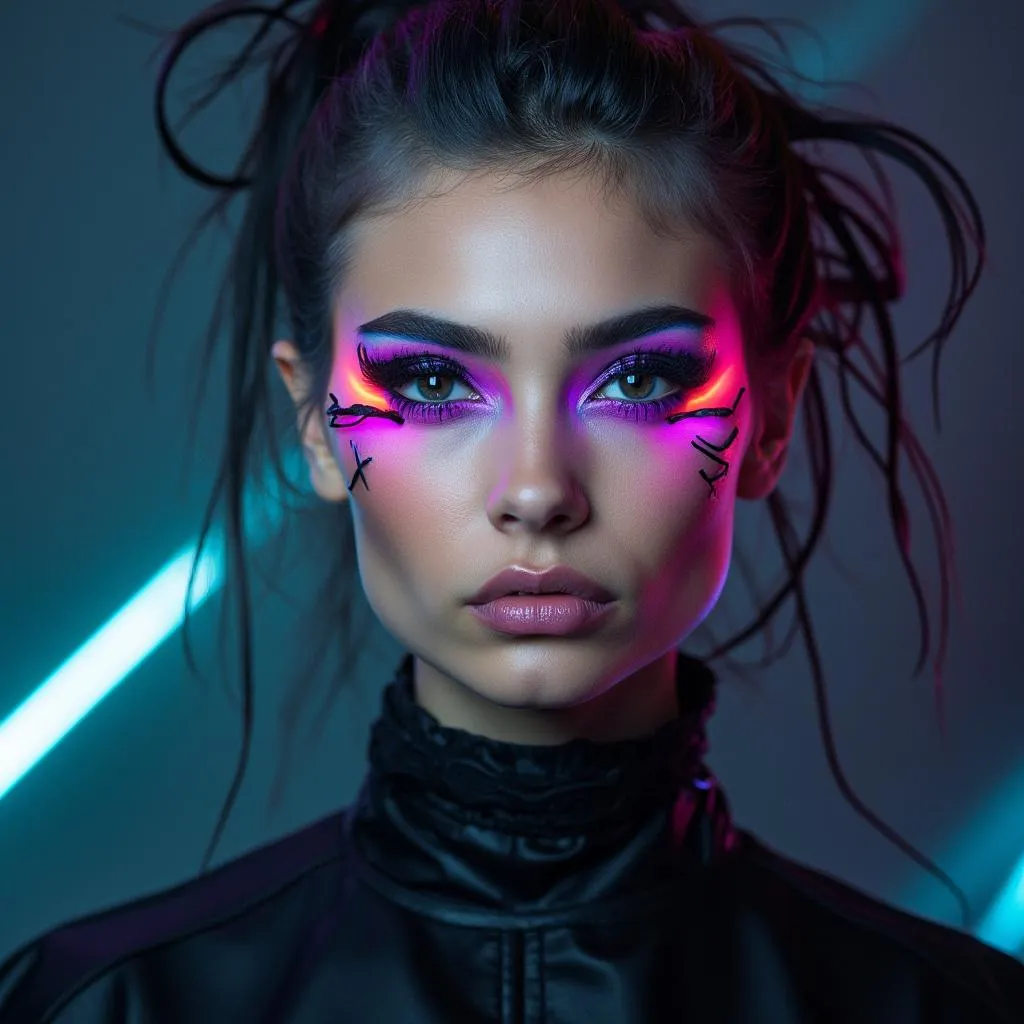 Look de Maquillaje Futurista